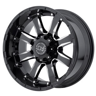 Felga aluminiowa 9x20" 6x139,7 ET12 Gloss Black Milled Sierra Black Rhino - Toyota Land Cruiser Prado 150 09-on