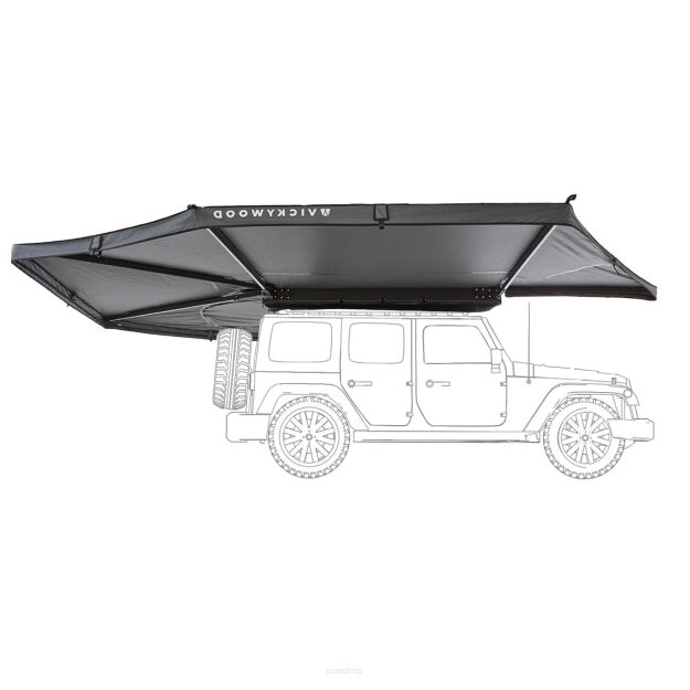 Markiza zadaszenie VICKYWOOD LEAF EXTENDED 270° Prawa 250 cm Szara