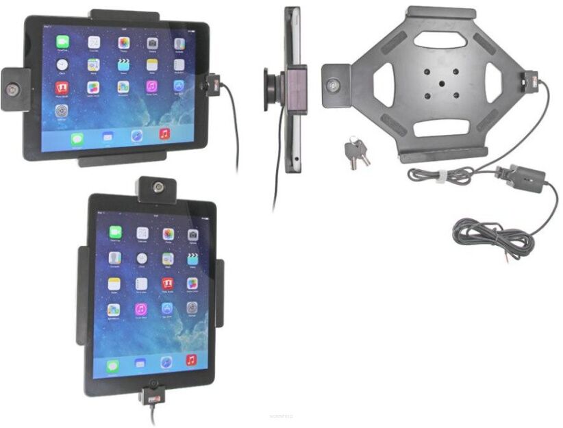 Uchwyt aktywny do instalacji na stałe z blokadą na kluczyk do Apple iPad 9.7 New (6 Gen.)