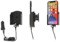 Uchwyt do Apple iPhone 12 mini z wbudowanym kablem USB oraz ładowarką samochodową - 2