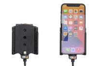Uchwyt do Apple iPhone 12 mini z wbudowanym kablem USB oraz ładowarką samochodową - 8