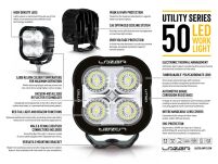 Lampa robocza LED LAZER Utility 50 Red Tail - 5