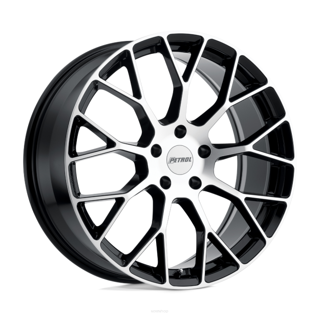 Felga aluminiowa P2B Gloss Black W/ Machined Face PETROL