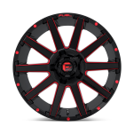 Felga aluminiowa D643 Contra Gloss Black RED Tinted Clear Fuel - 2