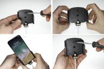 Uchwyt regulowany do Apple iPhone X w futerale lub obudowie o wymiarach: 70-83 mm (szer.), 2-10 mm (grubość) z możliwością wpięcia kabla lightning USB - 4