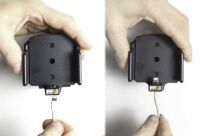 Uchwyt regulowany do Apple iPhone X w futerale lub obudowie o wymiarach: 70-83 mm (szer.), 2-10 mm (grubość) z możliwością wpięcia kabla lightning USB - 3