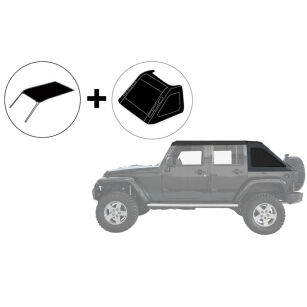 Dach Miękki Bezstelażowy typu Fastback z szybami - Jeep Wrangler JL 4 Drzwi