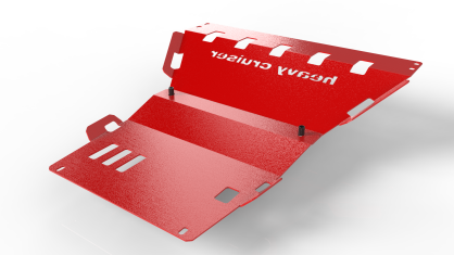 Osłona sinika,chłodnic i przedniego mostu OFFROAD Toyota Land Cruiser 200 J200 V8 2008-2014 czerwona