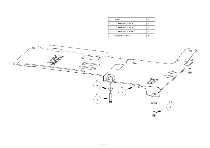 Osłona reduktora OFFROAD Jeep Grand Cherokee WK2 2013-2020 czerwona