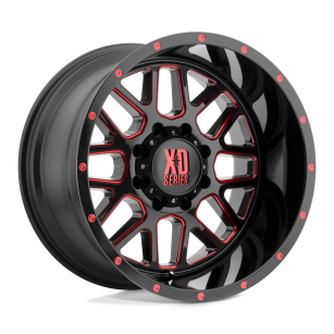 Felga aluminiowa XD820 GRENADE Satin Black Milled W/ Red Tinted Clear Coat XD SERIES