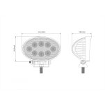 Lampa robocza LED 8xLED owalna flood - 2
