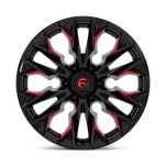 Felga aluminiowa D823 Flame Gloss Black Milled W/ Candy RED Fuel - 3