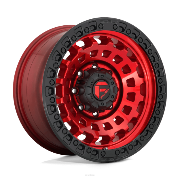 Felga aluminiowa D632 Zephyr Candy RED Black Bead Ring Fuel