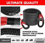 Profesjonalny zestaw akcesoriów Offroad X-Bull 7w1 PAS+ LINA KINETYK+ MIĘKKA SZEKLA - 3