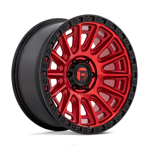 Felga aluminiowa D834 CYCLE Candy Red W/ Black Ring FUEL