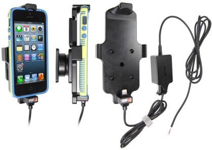Uchwyt aktywny do instalacji na stałe do Apple iPhone 5, iPhone 5C & iPhone 5S & iPhone SE w futerale
