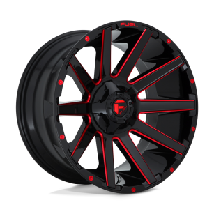 Felga aluminiowa D643 CONTRA Gloss Black Red Tinted Clear FUEL