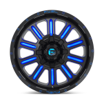 Felga aluminiowa D646 HARDLINE Gloss Black Blue Tinted Clear FUEL - 2