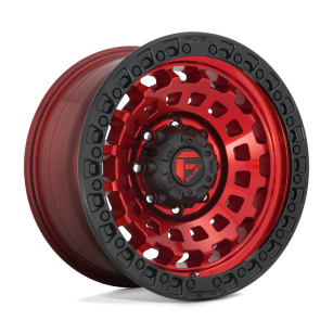 Felga aluminiowa D632 ZEPHYR Candy Red Black Bead Ring FUEL