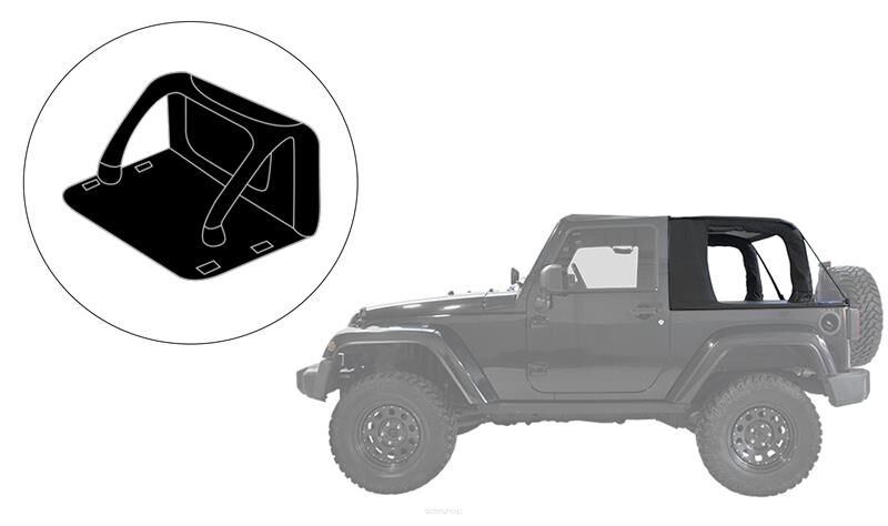 Pokrycie bagażnika ze ścianą - Jeep Wrangler JK 2 drzwi