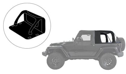 Pokrycie bagażnika ze ścianą - Jeep Wrangler JK 2 drzwi