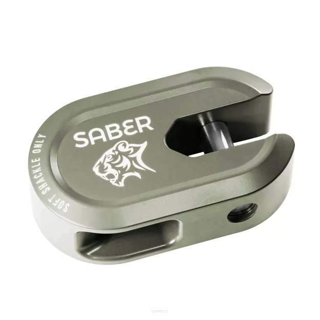 Saber 7075 Alloy Winch Shackle Short - Cerakote Jungle Green