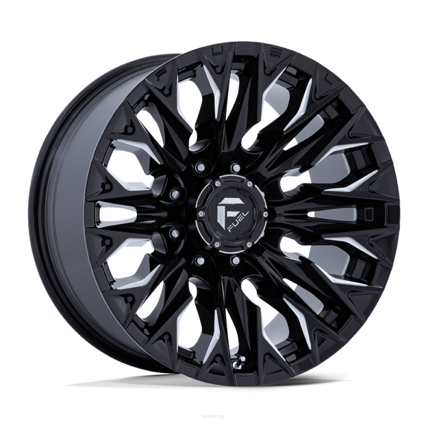 Felga aluminiowa D803 FLAME Gloss Black Milled FUEL