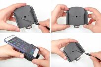Uchwyt regulowany do Apple iPhone 6s Plus w futerale lub obudowie o wymiarach: 75-89 mm (szer.), 2-10 mm (grubość) z możliwością wpięcia kabla lightning USB - 3