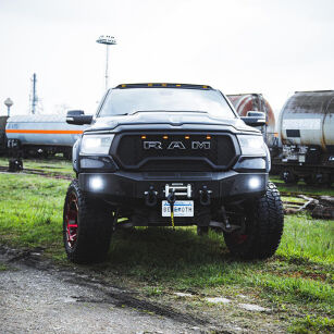 Lampy LED 2" kwadratowe wpuszczane flood Rough Country Black Series