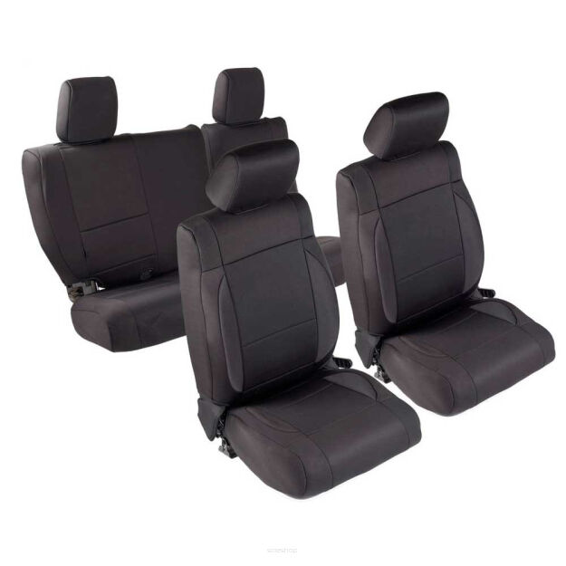 Komplet pokrowców na fotele Black Sides/Black Center neopren Smittybilt