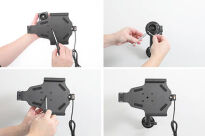 Brodit uchwyt samochodowy do Apple iPad Mini 6 aktywny z wbudowanym kablem USB oraz blokadą kluczykową - 3