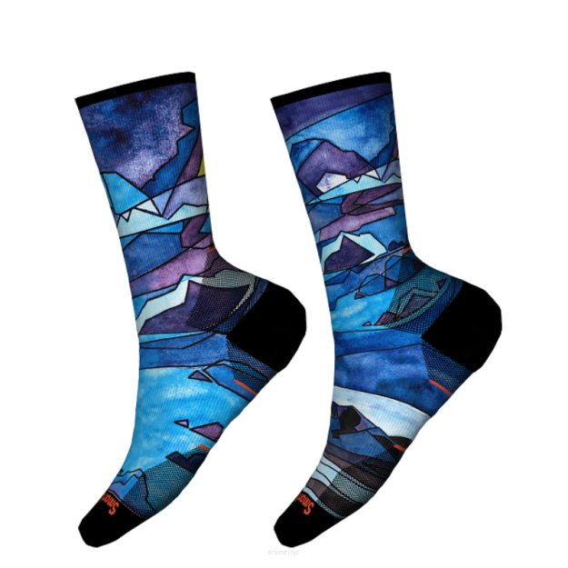 Damskie skarpety biegowe Athlete Edition Run Print Crew Socks 38-41 Smartwool