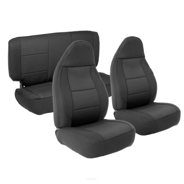 Komplet pokrowców na fotele Black Sides/Black Center neopren Smittybilt