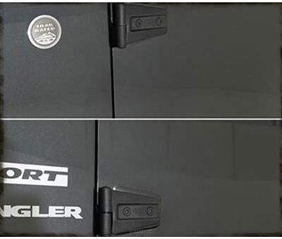 Komplet zawiasów drzwi SMITTYBILT czarne - Jeep Wrangler JK