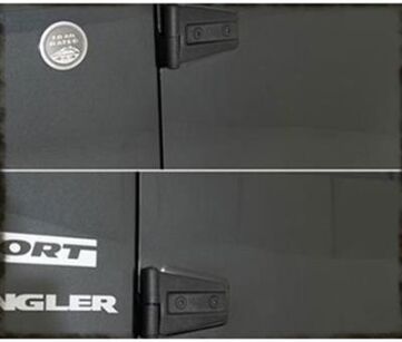 Komplet zawiasów drzwi SMITTYBILT czarne - Jeep Wrangler JK