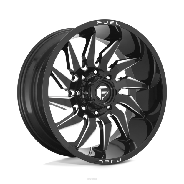 Felga aluminiowa D744 SABER Gloss Black Milled FUEL
