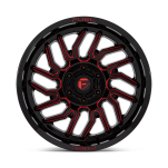 Felga aluminiowa D808 HURRICANE Gloss Black Milled Red Tint FUEL - 2