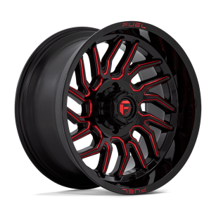 Felga aluminiowa D808 HURRICANE Gloss Black Milled Red Tint FUEL