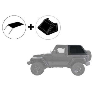Kompletny dach miękki bezstelażowy typu Fastback z szybami Black Diamond Suntop