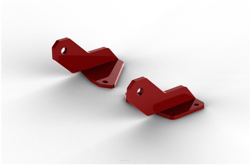 Uchwyty HD do holowania Jeep Grand Cherokee WK WH 2005-2010 czerwone