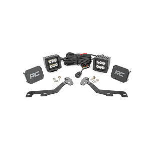 Lampy LED kwadratowe Spot Beam Rough Country Black Series