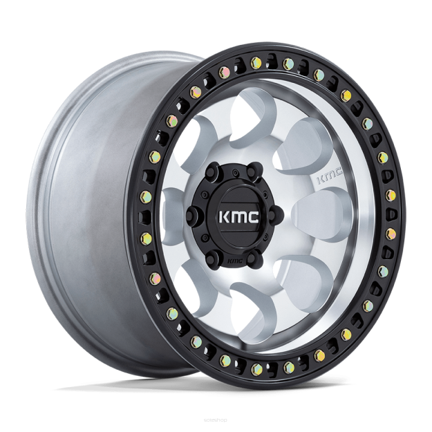 Felga aluminiowa KM550 RIOT SBL Machined W/ Satin Black Lip KMC