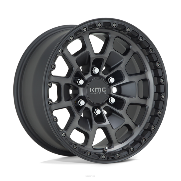 Felga aluminiowa KM718 Summit Satin Black W/ Gray Tint KMC