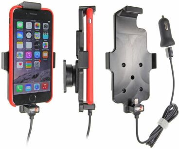 Uchwyt do Apple iPhone 8 w futerale z wbudowanym kablem USB oraz ładowarką samochodową