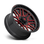 Felga aluminiowa D663 IGNITE Gloss Black Red Tinted Clear FUEL - 3