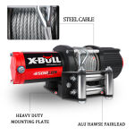 Wyciągarka elektryczna X-BULL do Quada, ATV, UTV 4500 Lbs lina stalowa - 6