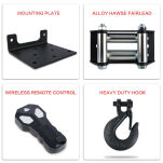 Wyciągarka elektryczna X-BULL do Quada, ATV, UTV 4500 Lbs lina stalowa - 8