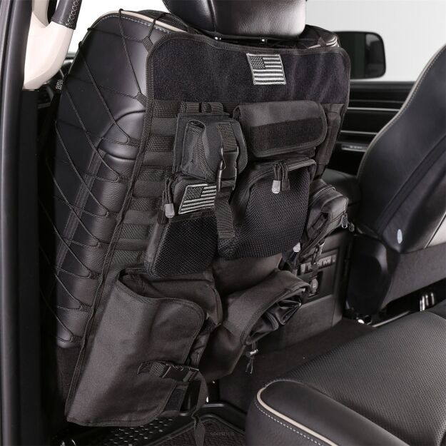 Pokrowce OFF ROAD uniwersalne na oparcie foteli przednich, czarne Smittybilt G.E.A.R. (para)