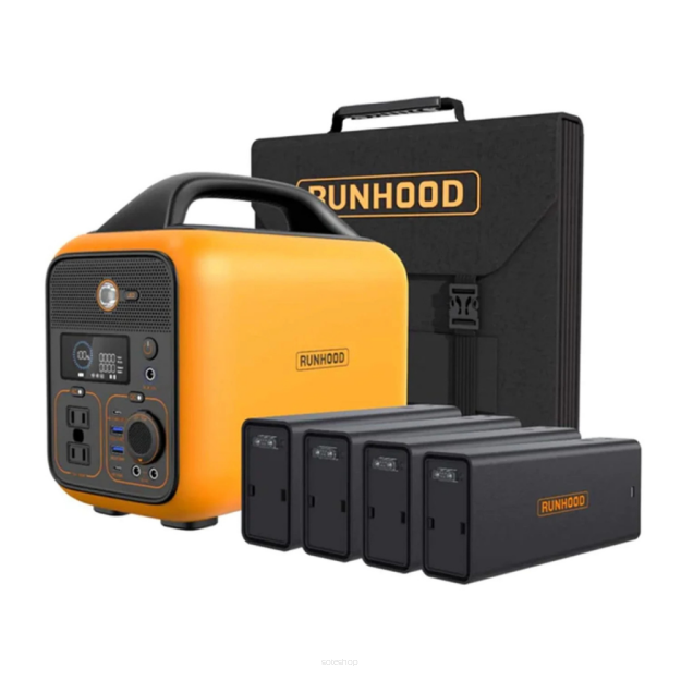 Stacja zasilania o mocy 600W / 1296Wh z panelem słonecznym 100W