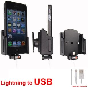 Uchwyt do Apple iPhone 5 & iPhone 5S & iPhone 5C & iPhone SE w futerale z możliwością wpięcia kabla lightning USB